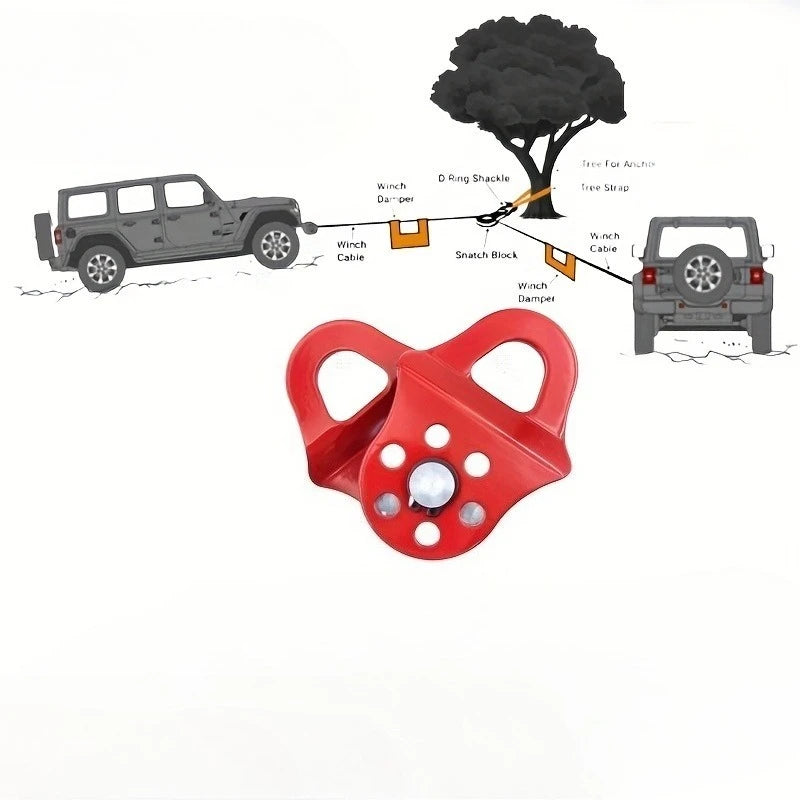 6T Heavy Duty Recovery Winch Snatch Block Towing Pulley Block Offroad Recovery Accessory for Truck Tractor UTV ATV