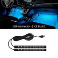 LED Car Interior Ambient Light 18 LEDs USB Footwell Light Neon Auto Seat Floor Decorative Atmosphere Interior Trim Strips Lamp