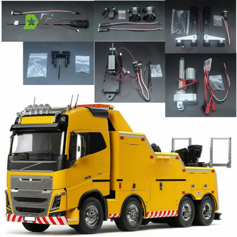 Accesorios de modificación de grúa para coche de control remoto Tamiya 1/14 56362 Volvo FH16 750, piezas de mejora para juguetes de control remoto DIY.