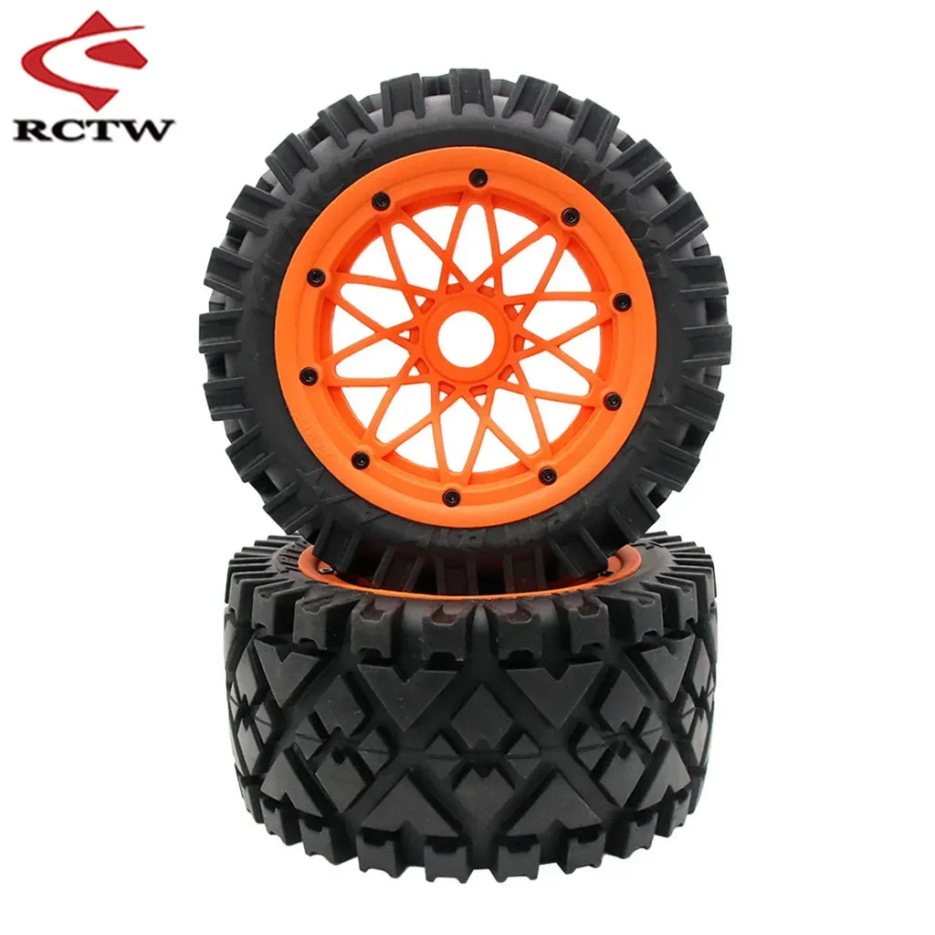 All Terrain Super Wear-resistant Complete Tyre Rear or Front Wheel Tire Set for 1/5 HPI ROFUN ROVAN KM BAJA 5B SS Rc Car Parts