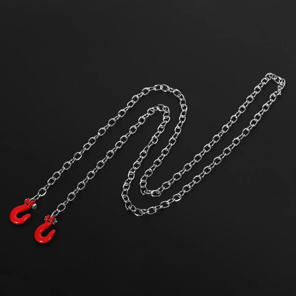 1:10 RC Crawler Accessories Tow Chain with Trailer Hook for Axial SCX10 90046 TAMIYA CC01 RC4WD D90 D110 TF2 RC Climbing Car