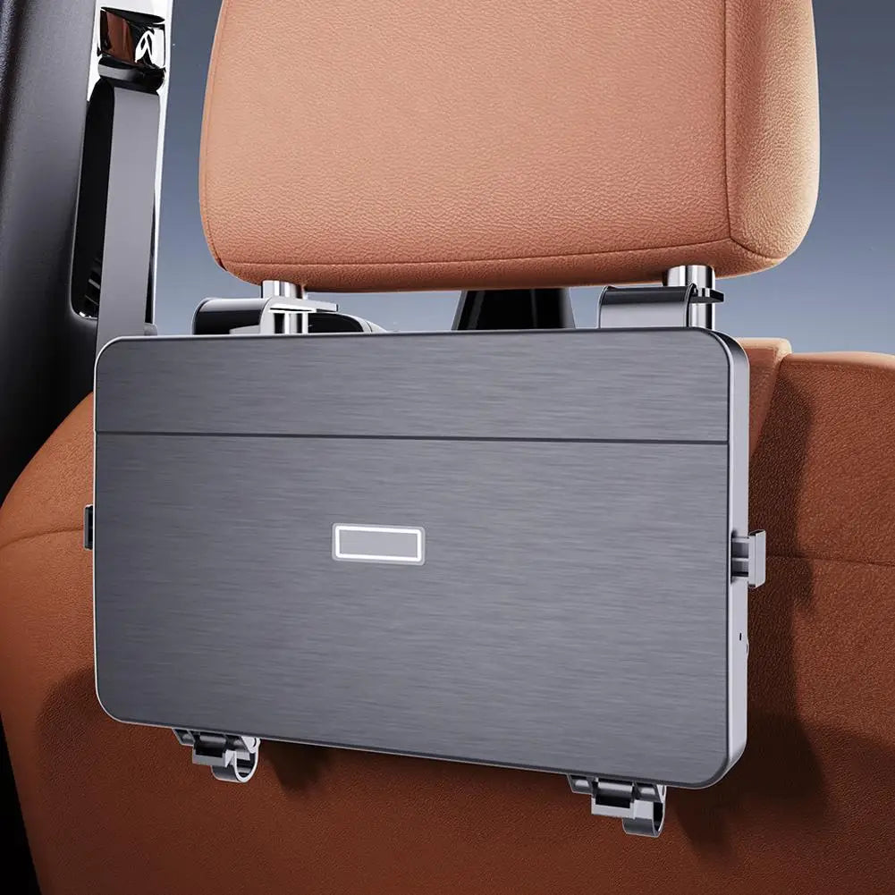 Multifunctional Car Headrest Organizer With Foldable Tray For Cup Holder Phone Slot Storage Bag For Car Interior Decoration