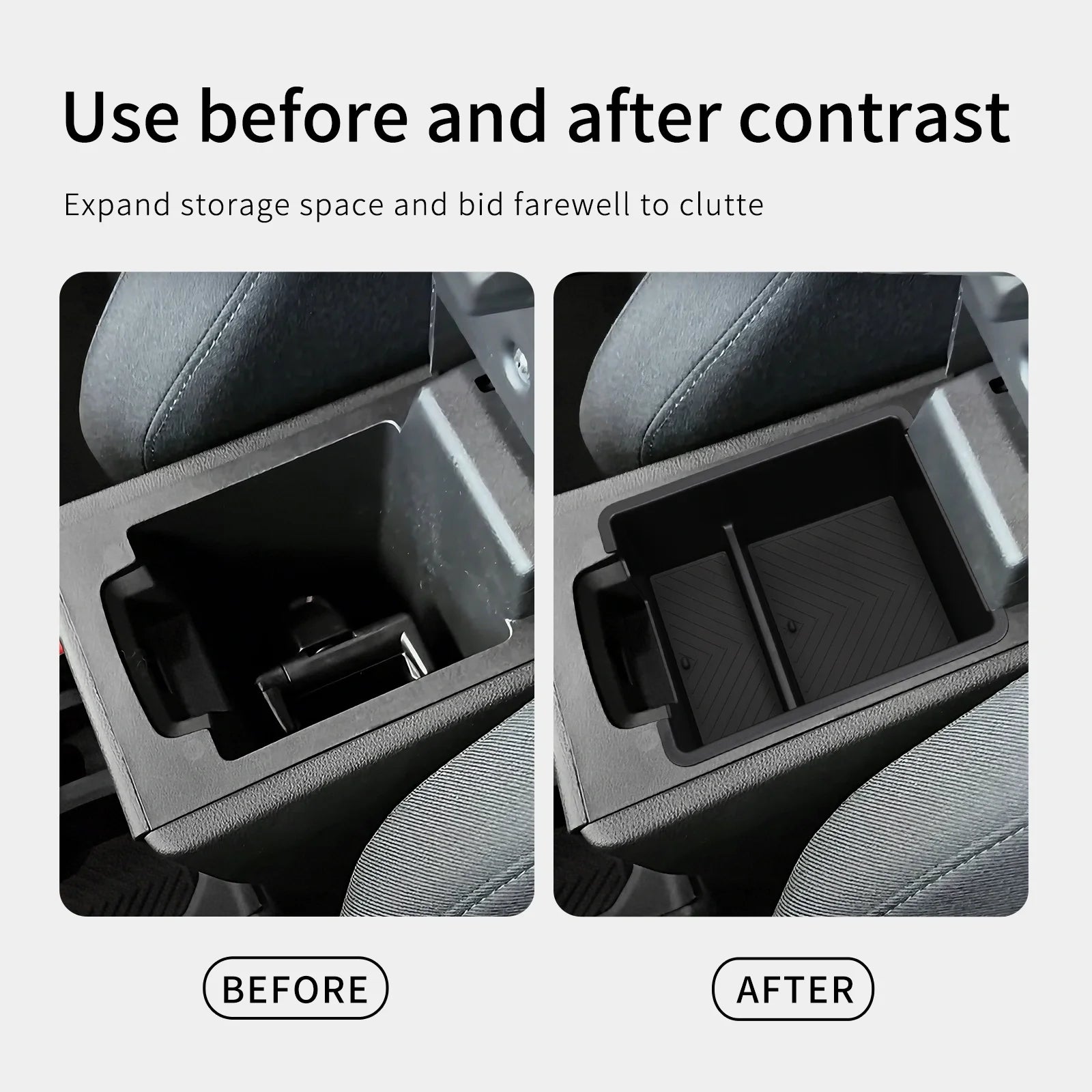 for Dacia Duster/for Renault Duster (2025-2026) Car Armrest Storage Box Interior Accessories Center Console Tray Tidying ABS