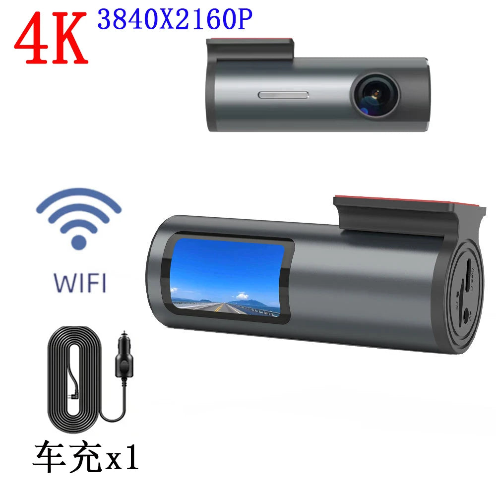 Dash Cam 4K 2 Inch Mini Car Dvr Dual Lens With GPS WIFI 24h Parking 1080P Rear View Camera Night Vision Black Box