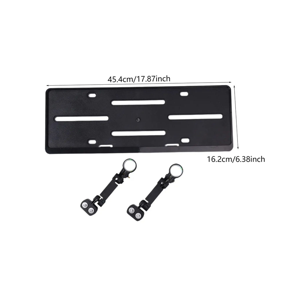 Auxiliary License Plate Holder 17.8x6.3inch Universal Accessory for Car External Rear Racks Simple Assembly