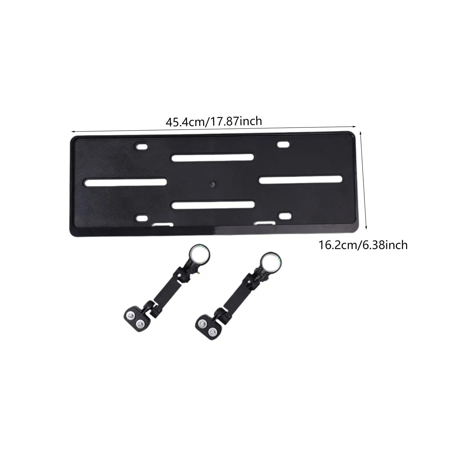 Auxiliary License Plate Holder 17.8x6.3inch Universal Accessory for Car External Rear Racks Simple Assembly