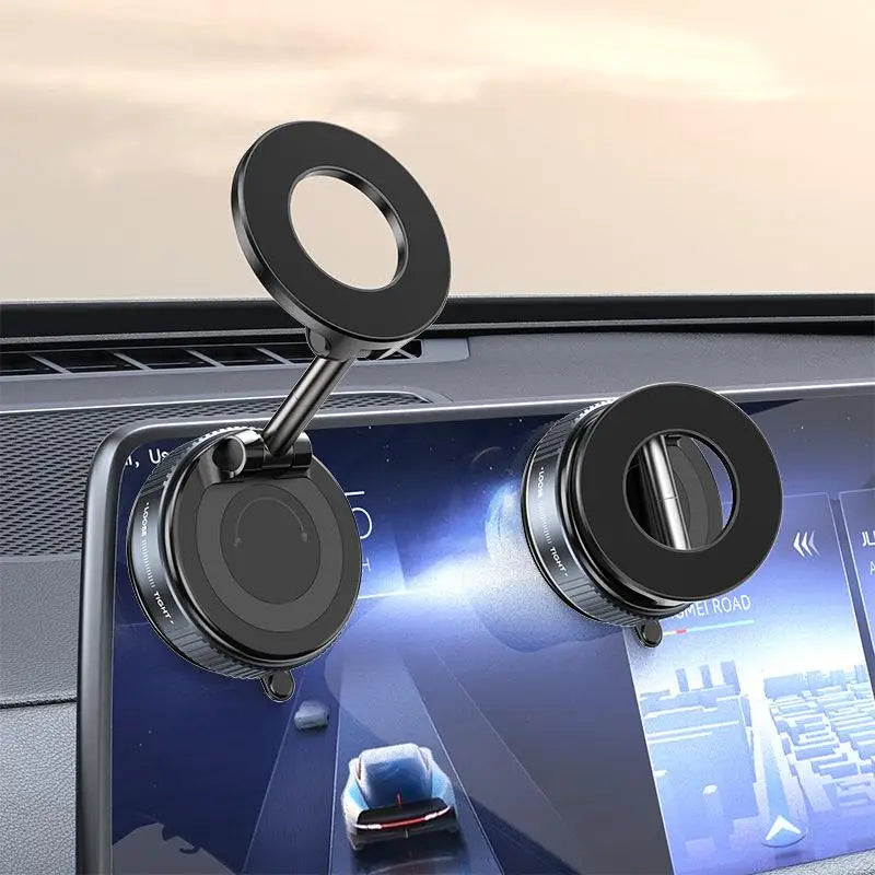 Vacuum Strong Magnetic Car Phone Holder Foldable Design 360° Adjustable Foldable Car Vacuum Mount For Car/Desk/Bathroom/Universa
