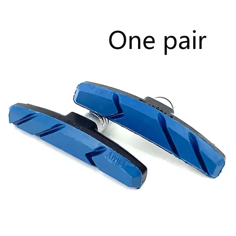 1/2 Pairs Durable Bicycle Silent Brake Pads V Brake Holder Rubber Blocks for Long-Lasting Performance Cycling Accessories