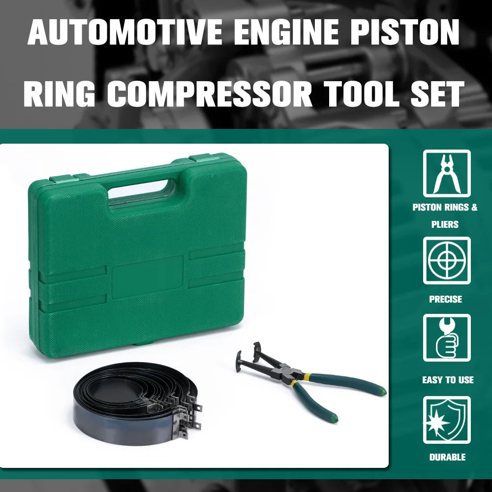 14pcs Piston Rring Disassembly Tool Piston Ring Compressor Automobile Engine Piston Ring Compressor Cylinder Installer Plier
