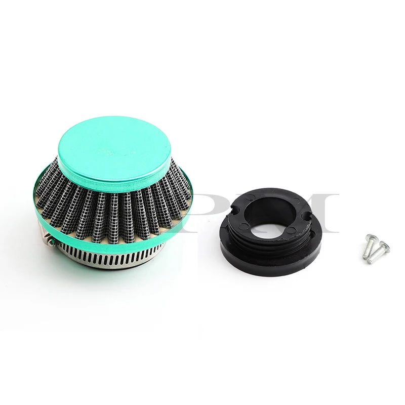 Motorcycle 42mm Air Filter with Connector For Pocket Bike Mini moto Quad ATV Dirt Bike 47cc 49cc 2 stroke engine carburetor