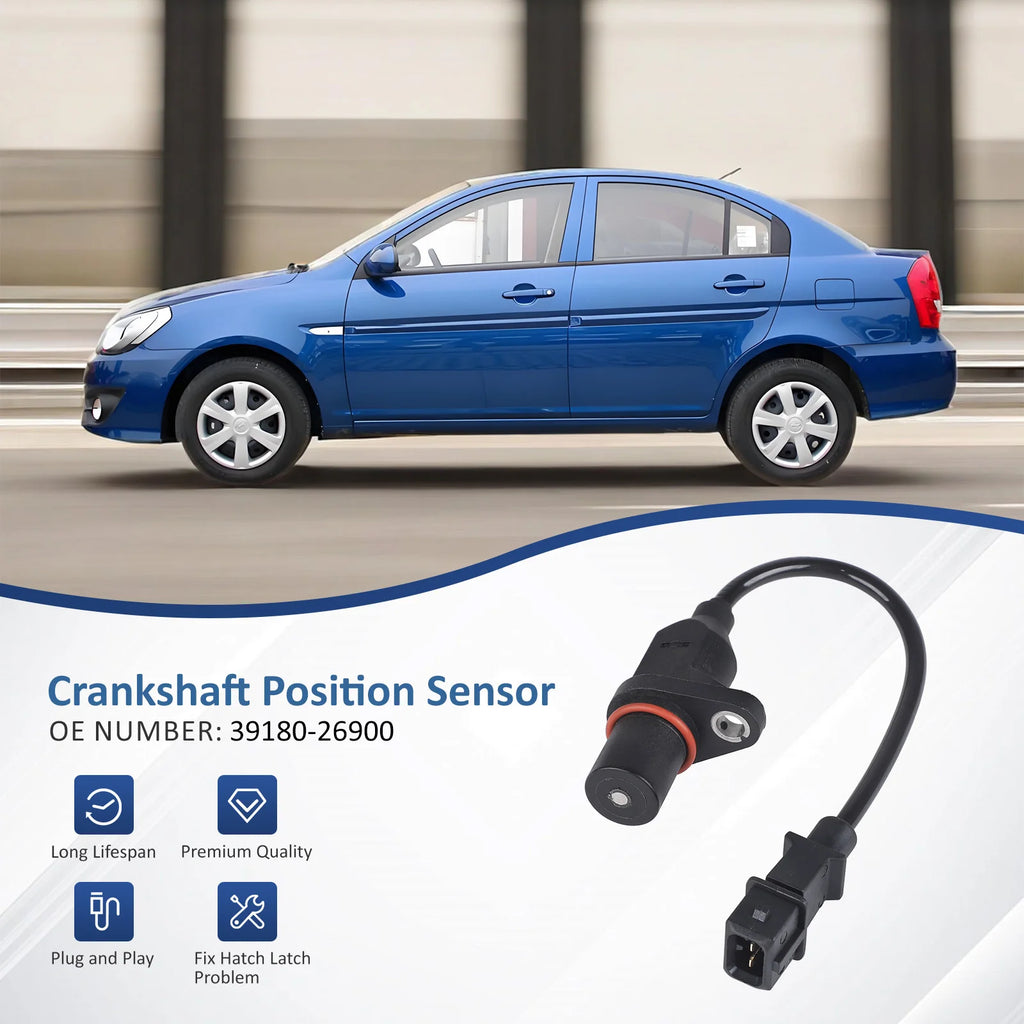 39180-26900 Crankshaft Position Sensor For Hyundai Accent 2000 2001 2002 2003 2004 2005-2011 Kia Rio Rio5 2006-2010 2011 Black