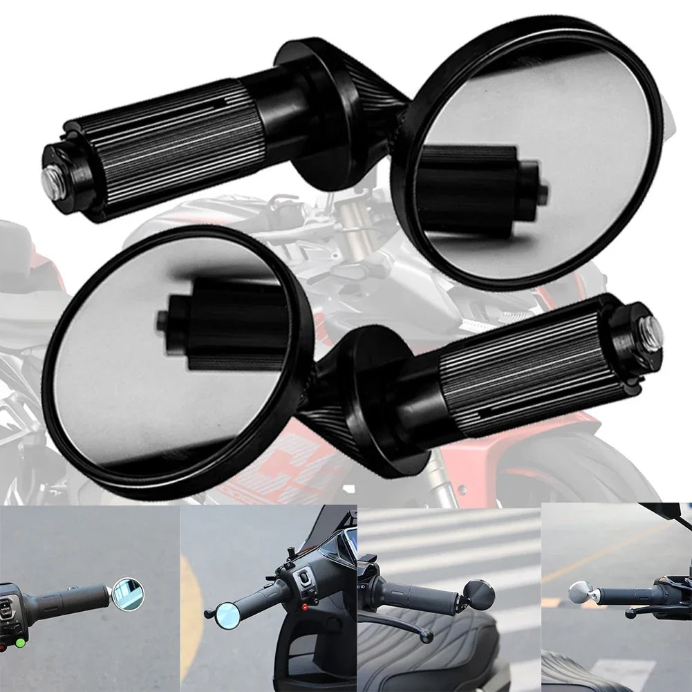 Motorcycle Accessories Reflective Mirror Aluminum Alloy Electric Car Mini Plug Small Round Mirror Boutique Rearview Mirror