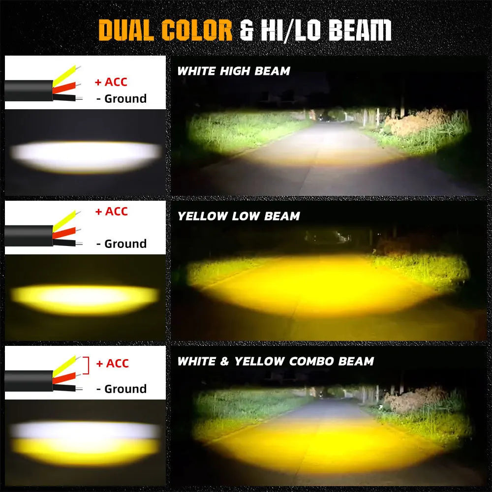 LED Car Motorcycle Spotlight  Headlight Fog Blast Lights Accessories  Auxiliary Spot Work Lights Accessories for Truck Car ATV