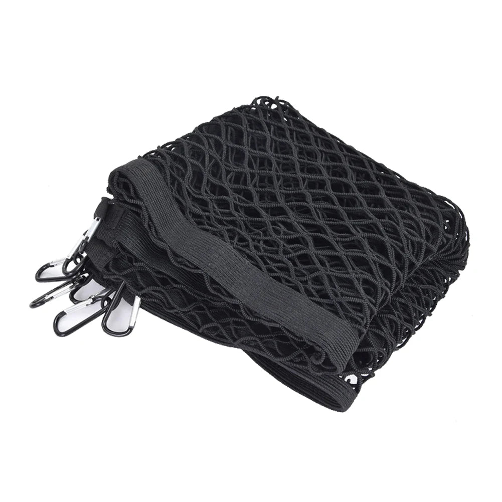 High Elastic Cargo Net for Pickup Truck Bed 4'x4' Stretch to 7'x7' Double Layer Bungee Net Mesh for Ford F150 SVT Raptor Tundra