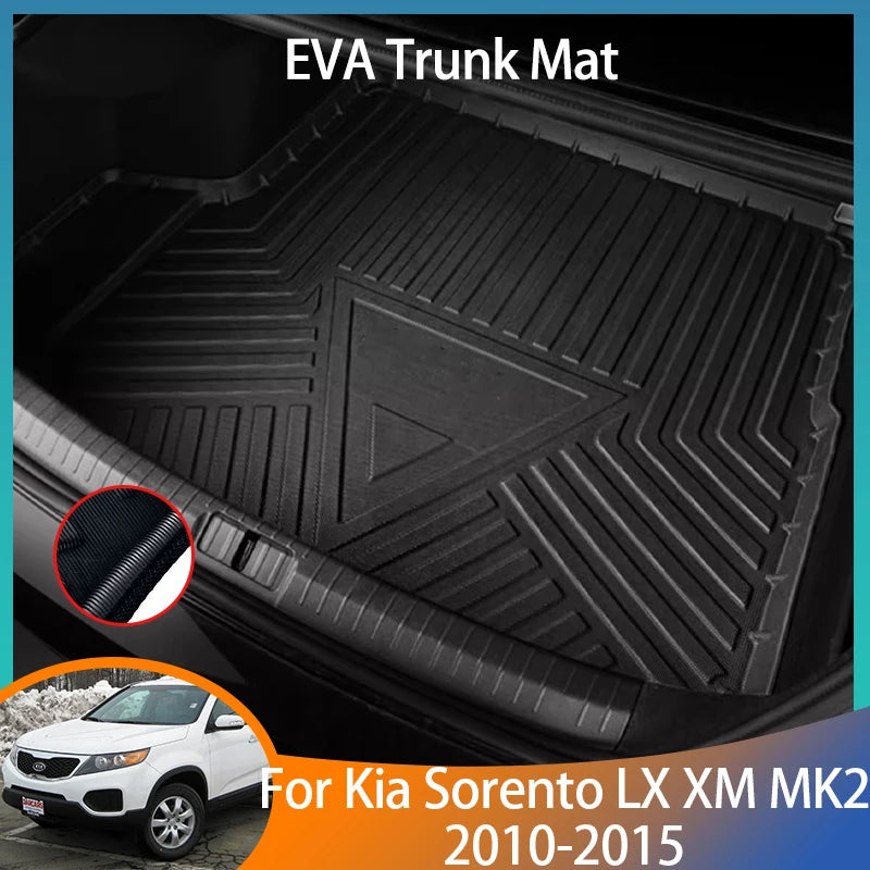 For Kia Sorento LX XM MK2 Sport SWB Accessories 2010 2011 2012 2013 2014 2015 Auto Trunk Mat Floor Tray Liner Cargo Boot Carpe