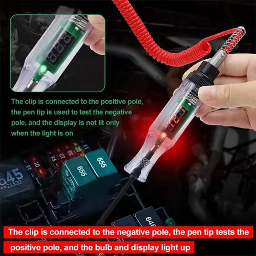 2026 Car Truck Voltage Circuit Tester Auto 6V 24V Tools Car Diagnostic Probe Test Pen Light Bulb Electric Measuring Pen Tools
