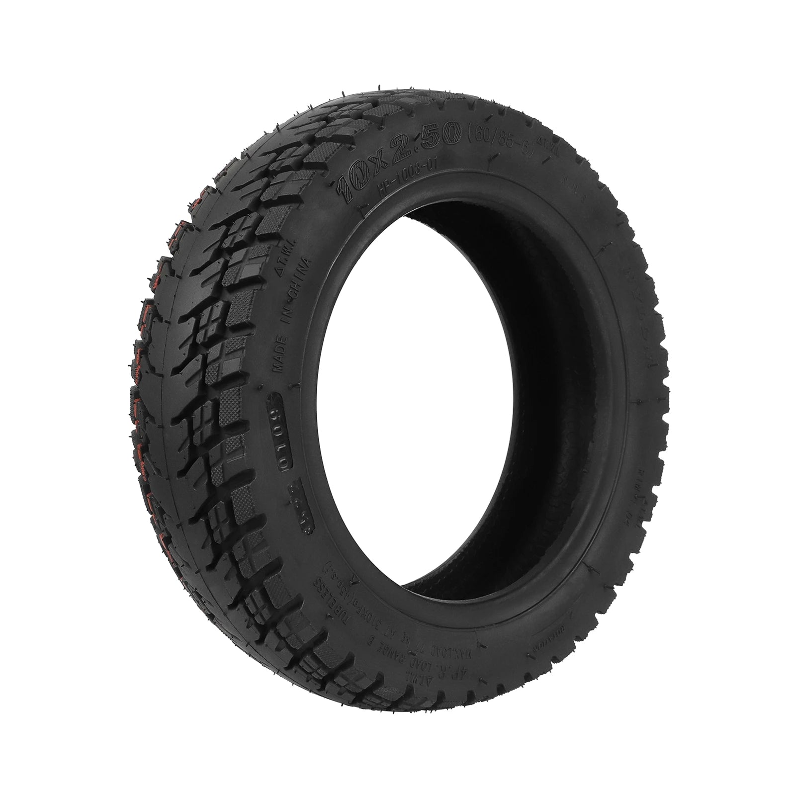 Ulip 10x2.5 Tubeless Tire 60/85-6 Off-Road Vacuum Tire 10 Inch Electric Scooter Tire Explosion-Proof Inflatable Rubber Tyre