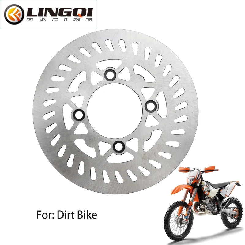 LINGQI RACING Motorcycle 185mm 195mm 230mm Steel Front Rear Wheel Disc Brake Disk Rotor Plate For Dirt Pit Bike Off Road CRF