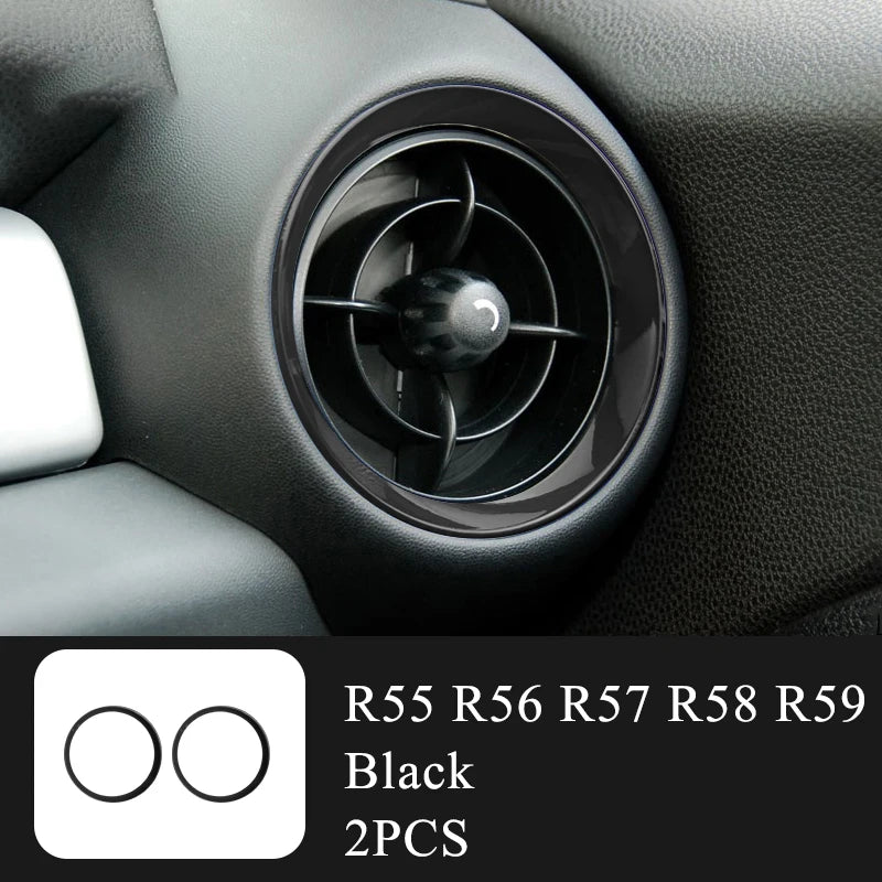 Car Decorative Cover Protective Shell Black Interior Modification ABS Plastic Sticker  For MINI Cooper R55 R56 R57 R58 R59 R60 1