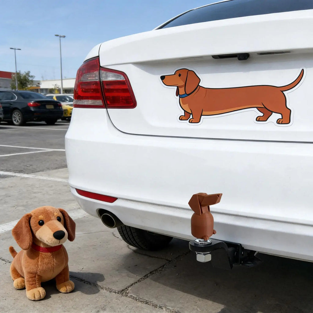 Dachshund Trailer Hitch Cover Cute Tow Hook Cap Decorative Protective Cover for Truck SUV RV Camper Travel Vehicle Universal Fit