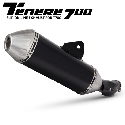 For Yamaha Tenere 700 T700 Escape Moto Slip on Motorcycle Exhaust Tail Pipe with Carbon Cover Muffler Connect Original