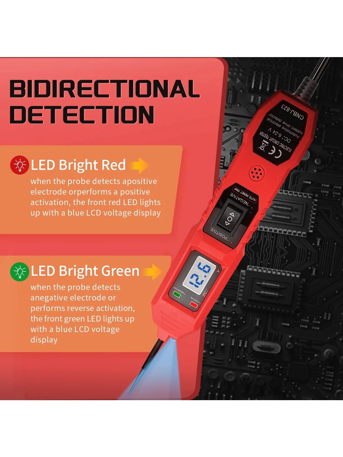 The Newest Electric Circuit Tester CNBJ-823 Automobile Electrical System Tester With Power Switch Vehicle Diagnostic Tool