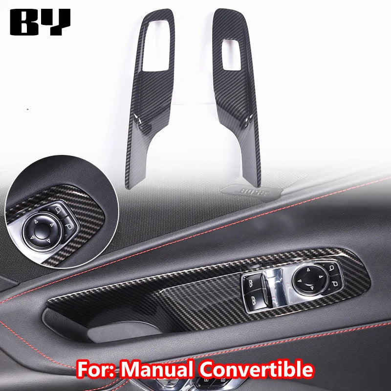 For Chevrolet Corvette C8 2020-2024 Car Accessory ABS Carbon Fiber Car Console Gear Shift Panel Cover door armrest Trim Sticker
