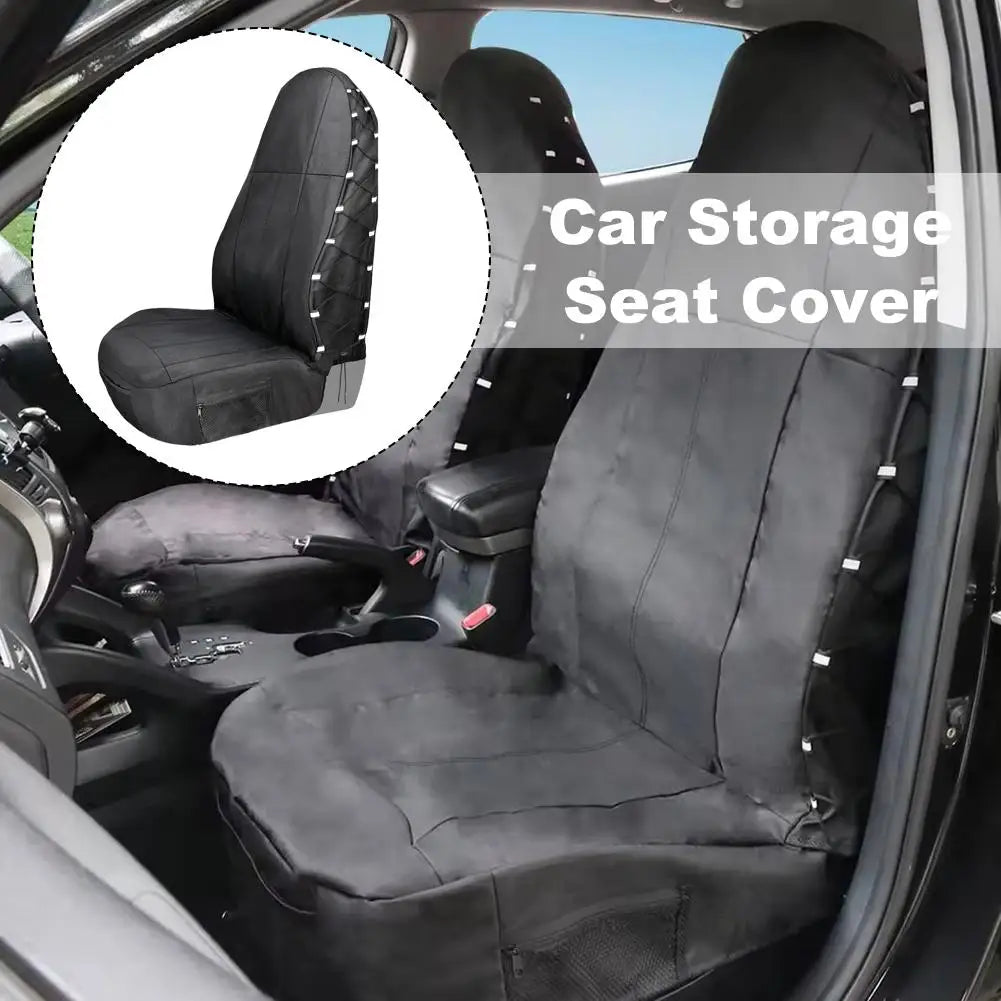 Waterproof Car Seat Cover Oxford Cloth Protector for Car Truck SUV Auto - Durable Seat Protector with Non-Slip Backing