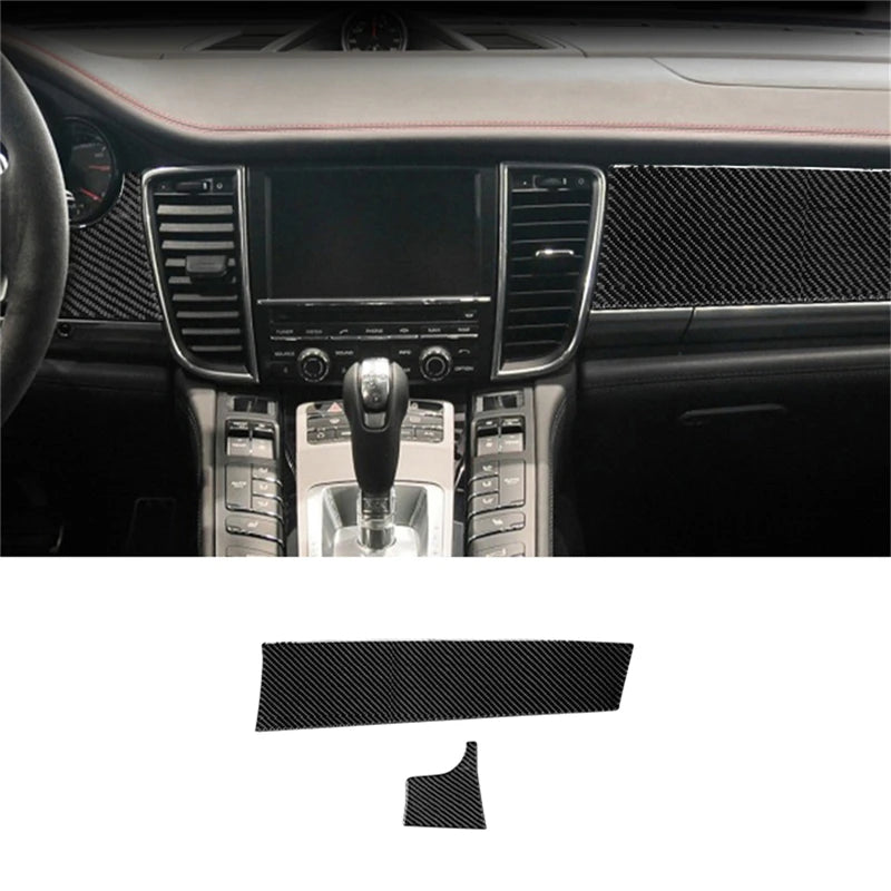 For Porsche Panamera 2010-2016 Car Accessories Carbon Fiber Interior Auto Gear Shift Panel Cover Frame Trim Sticker
