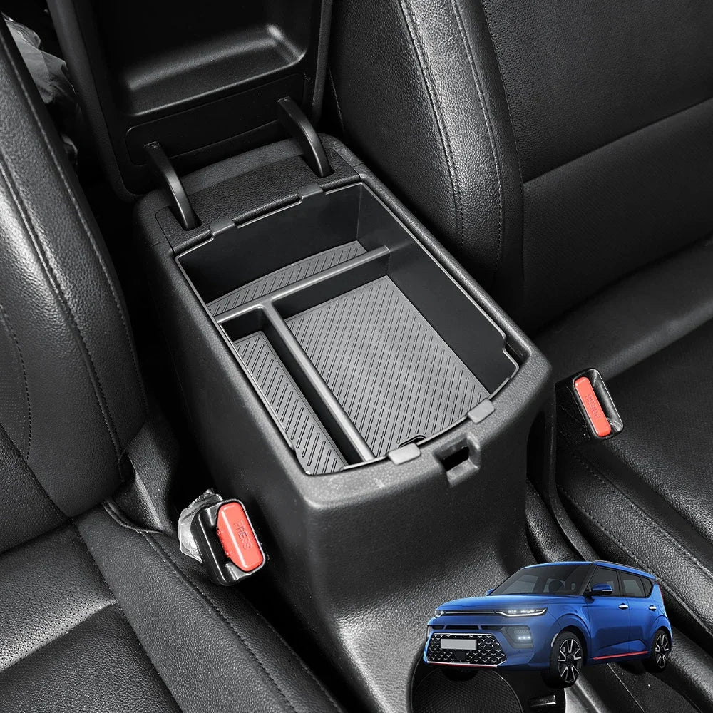 For KIA Soul 2020-2025 Car Accessories Wholesale Center Console Organizer Car Tray Armrest Storage Box Car Accessories LHD/RHD