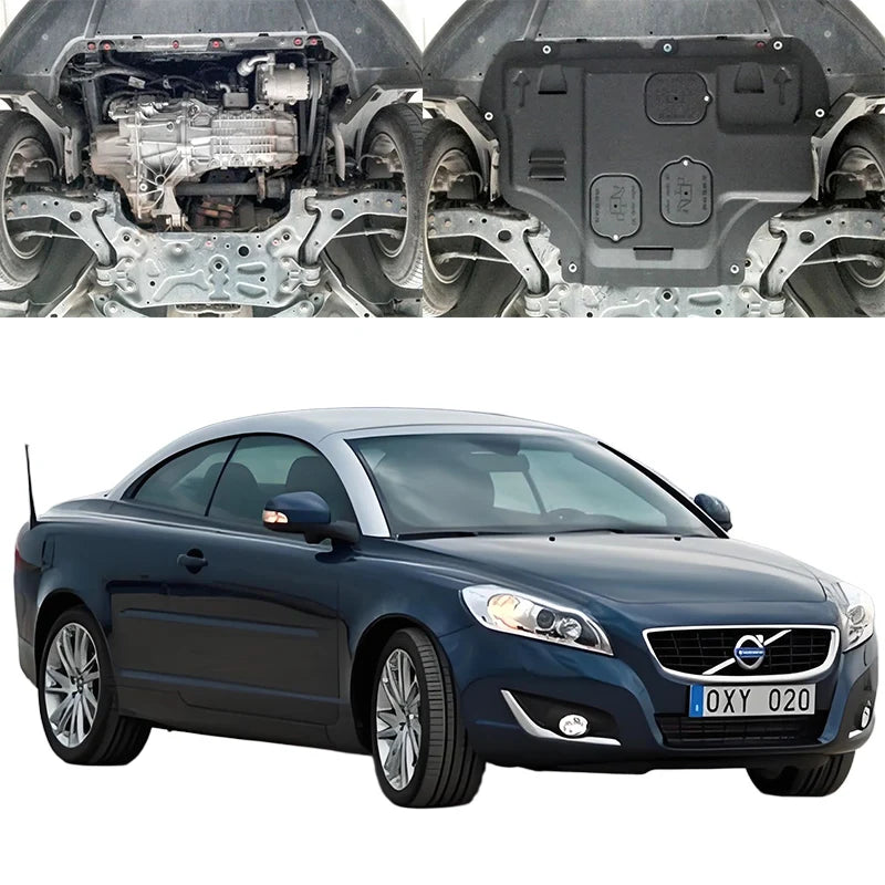 Car Accessories Black Under Engine Guard Mudguard Board Splash Shield Mud Fender Plate Panel For Volvo C70 2004-2012