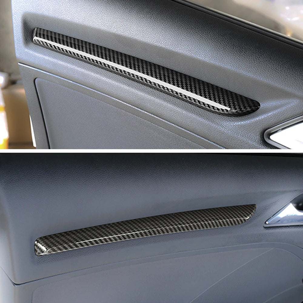 For Audi A3 S3 RS3 2014-2018 For LHD Car Center Console Door Panel Carbon Fiber Trim ABS Interior Cover Trims Accessories