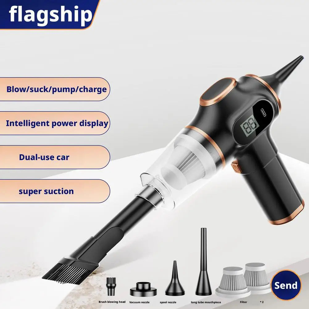 Car Handheld Wireless Vacuum Cleaner Portable Strong Suction Deep Cleaning Car Household High Power Cleaning
