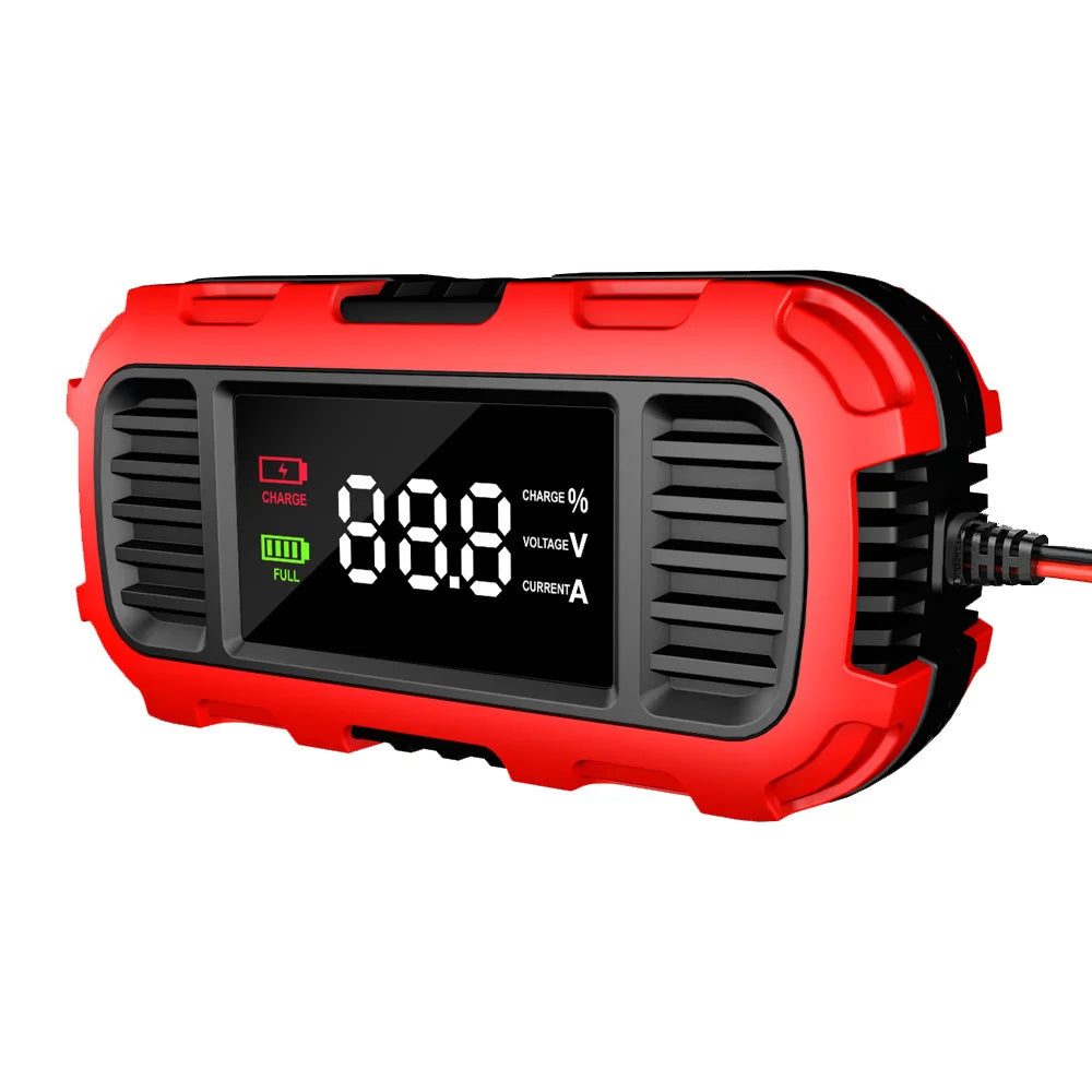 Smart Battery Charger For Lead-Acid Battery Charger Digital For Car Motorcycle Scooter Battery Charging Battery Maintenance