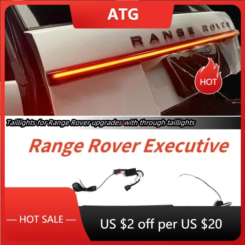 Accesorios para coches Las luces traseras pasantes son una nueva mejora de las elegantes luces de arranque traseras del Range Rover Land Rover CARS