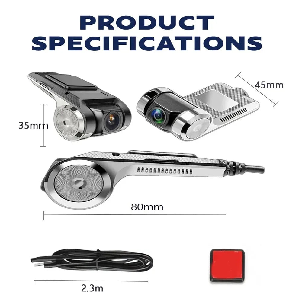 NEW HD 1080P Dash Camera Expandable Memory ADAS Smart Car Camera 360° View Video Recorder Driving Recording
