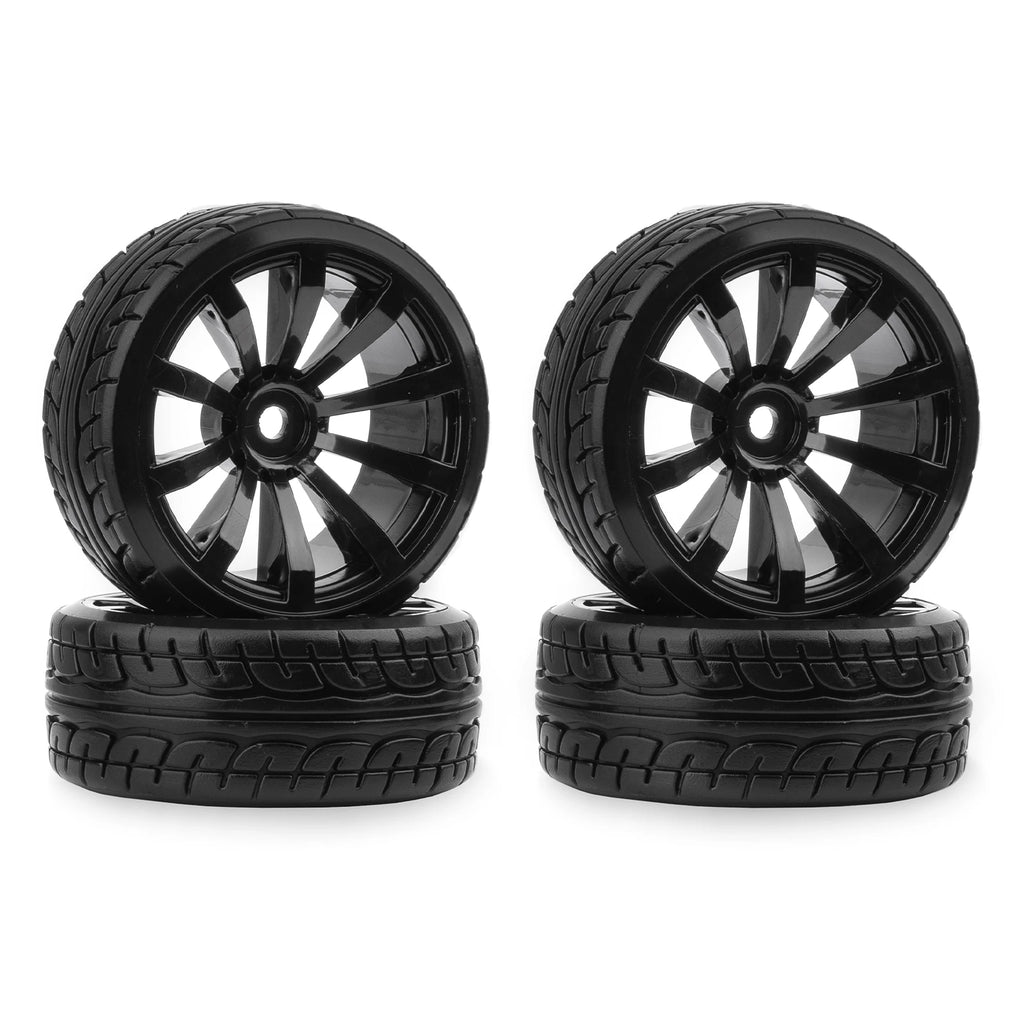 1/10 RC Drift On-road Wheels Hard Pattern Tyre for 1/10 Traxxas D4 HSP HPI Sakura TT01 Tamiya Drifting RC Car Drift Hard Tires