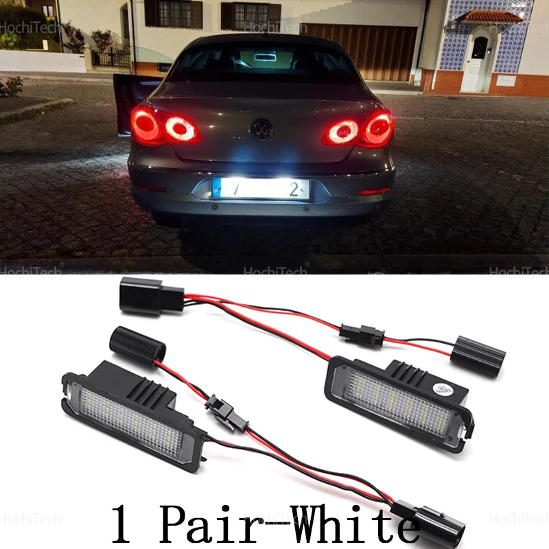 For VW Passat B5 CC Eos Golf MK4 MK5 6 7 MK7 Polo Superb Seat Leon Altea Durable White Canbus Rear License Plate Tag Light LED