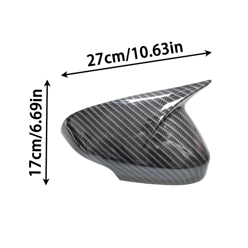Car Rearview Mirror Cover Housing Carbon Fiber/Glossy Black Side Wing Mirror For Volvo C30 C70 S40 S60 V40 V50 V70 2008- 2010