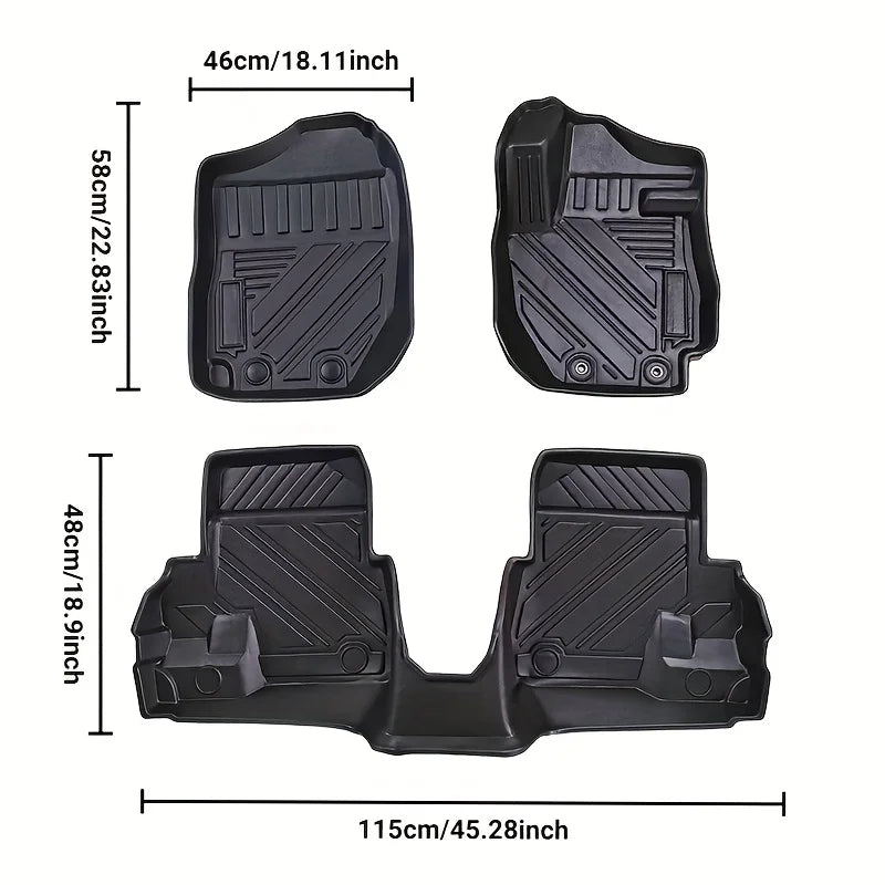 For Suzuki Jimny JB74 JB64 2019-2022 Car Floor Mats--3pcs，Floor Mats，，all weather floor mats，car floor mats