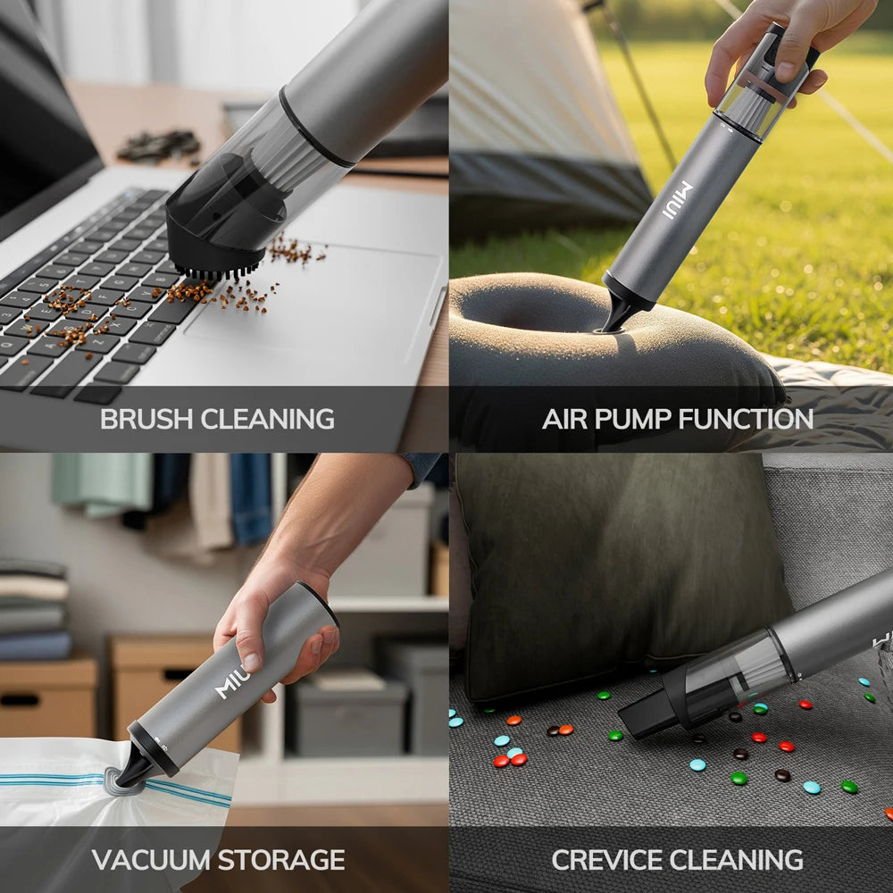 Cordless Laptop Vacuum Cleaner Portable USB Rechargeable Car Vacuum Mini & Cool Model-X