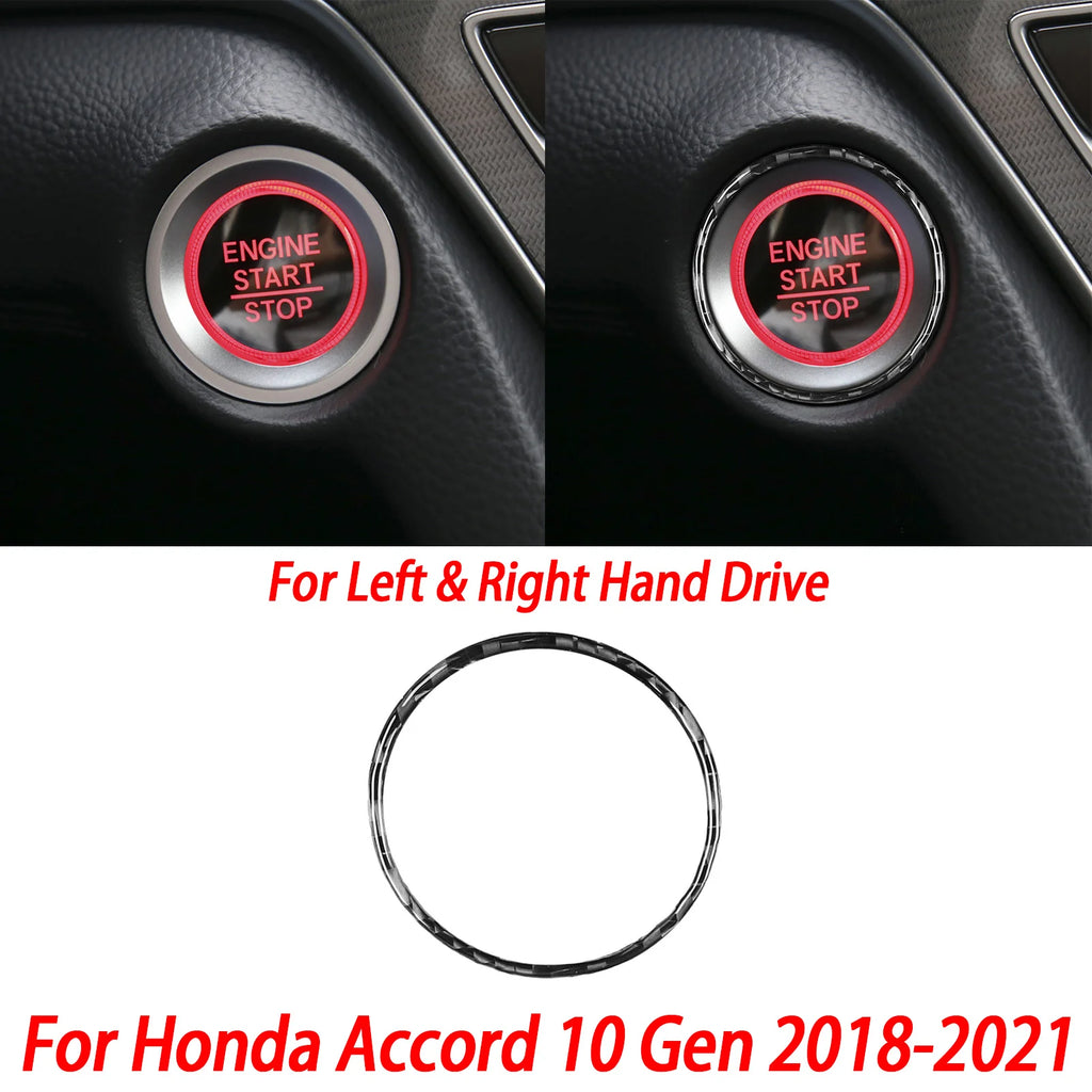 Interior Accessories Steering Wheel Central Armrest Panel Cup Holder For Honda Accord 10th Gen 2008—2021 Carbon Fiber Sticker