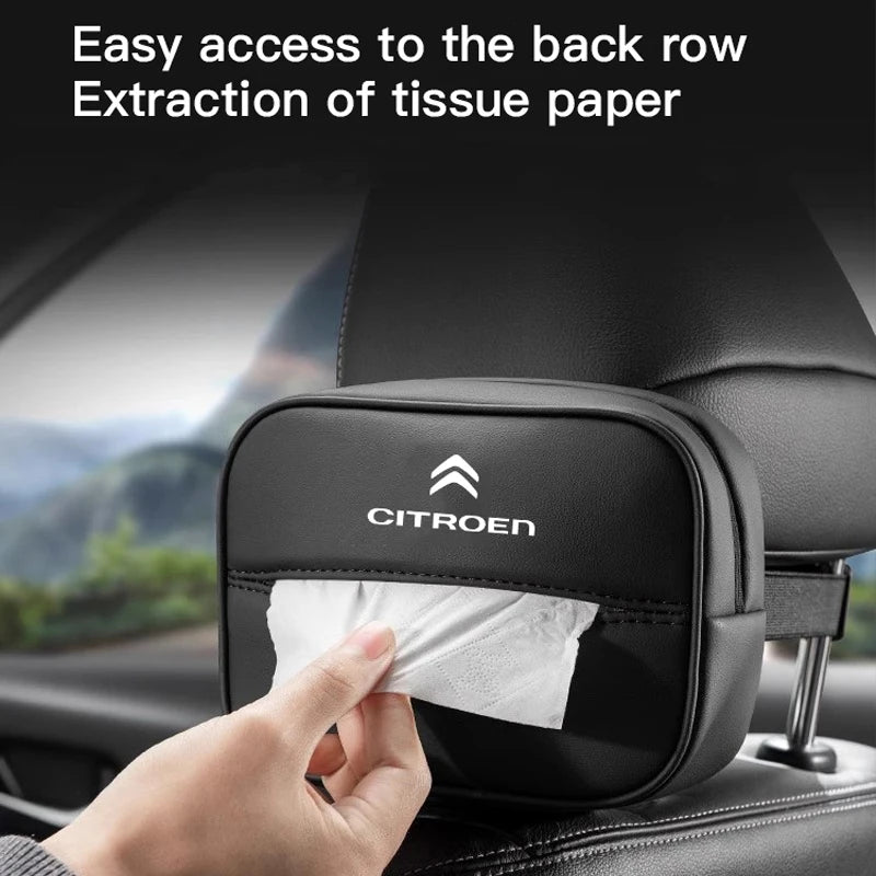 Car Interior Tissue Storage Box Auto Armrests Sunshades Seat Accessories For Citroen C1 DS3 C2 C3 Vts C4 Saxo C4L C5 C6 C8 Xsara