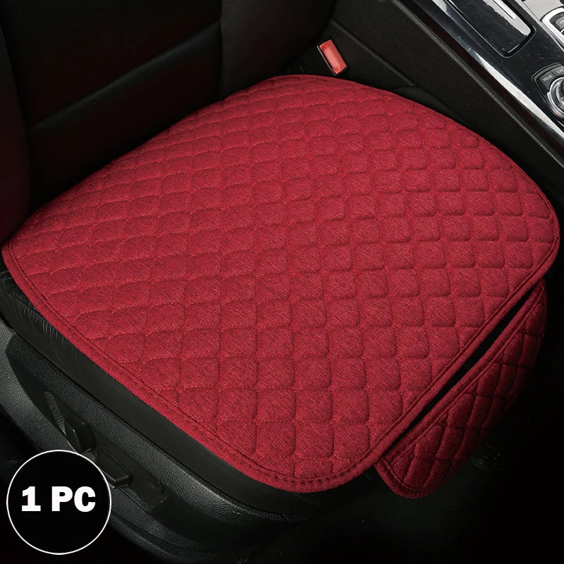 Car Seat Cover Accesorries Flax Summer Protect Cushion Protector Front Rear Full Set Vehicle Supplies Auto Interior Universal