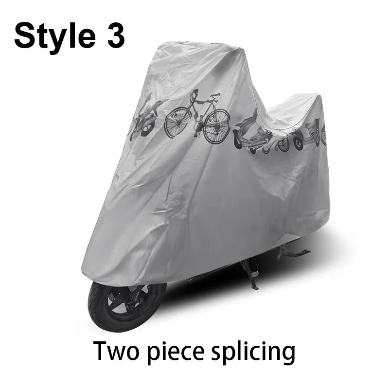 1 funda para bicicleta, funda para vehículo eléctrico, funda para lluvia y polvo para motocicleta, protección solar para vehículos eléctricos, accesorios para bicicletas.
