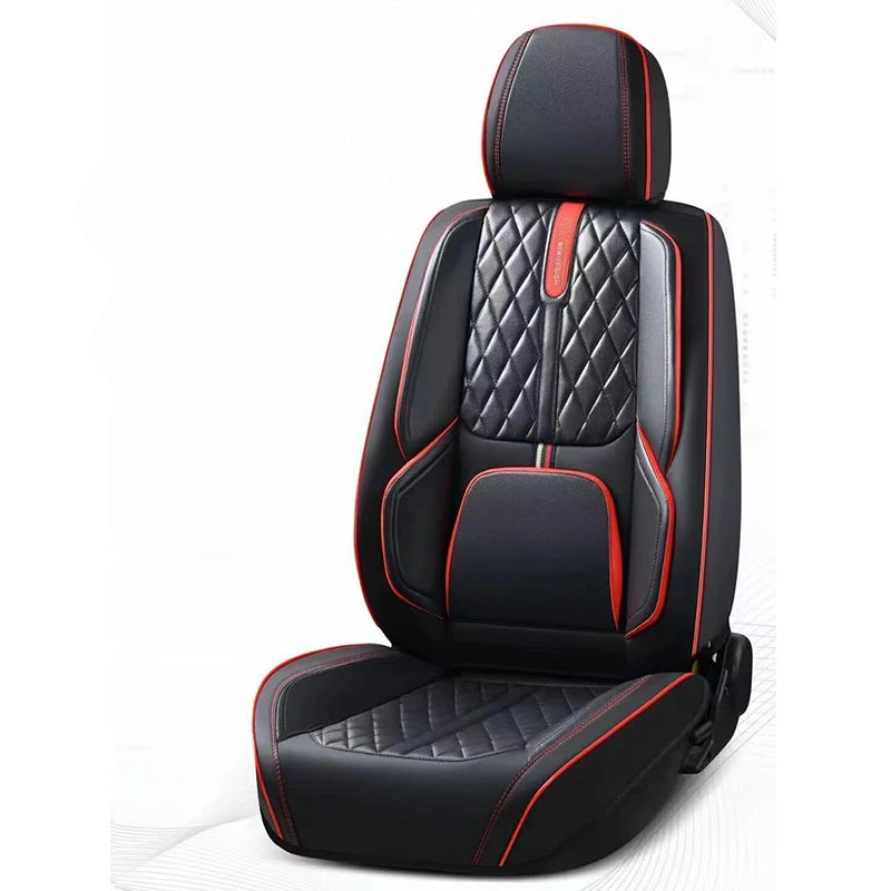 Universal Car Seat Covers Full Covered Durable Nappa Leather Seat Cushion for 90% Sedan SUV  Include Front and Rear Cover