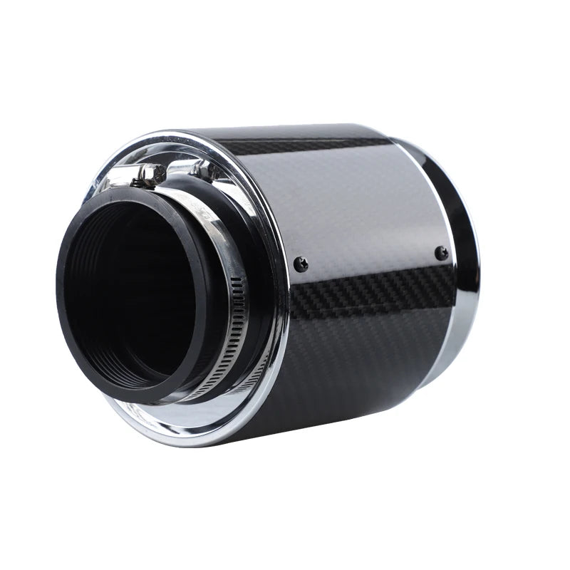 130/150/175mm 3inch Carbon Cover Air Filter Universal Car Vehicle Flow Cleaner High Performance Cold Air Intake Filter