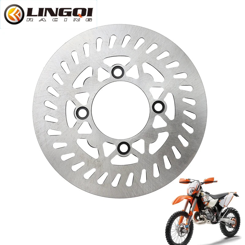 LINGQI RACING Motorcycle 185mm 195mm 230mm Steel Front Rear Wheel Disc Brake Disk Rotor Plate For Dirt Pit Bike Off Road CRF