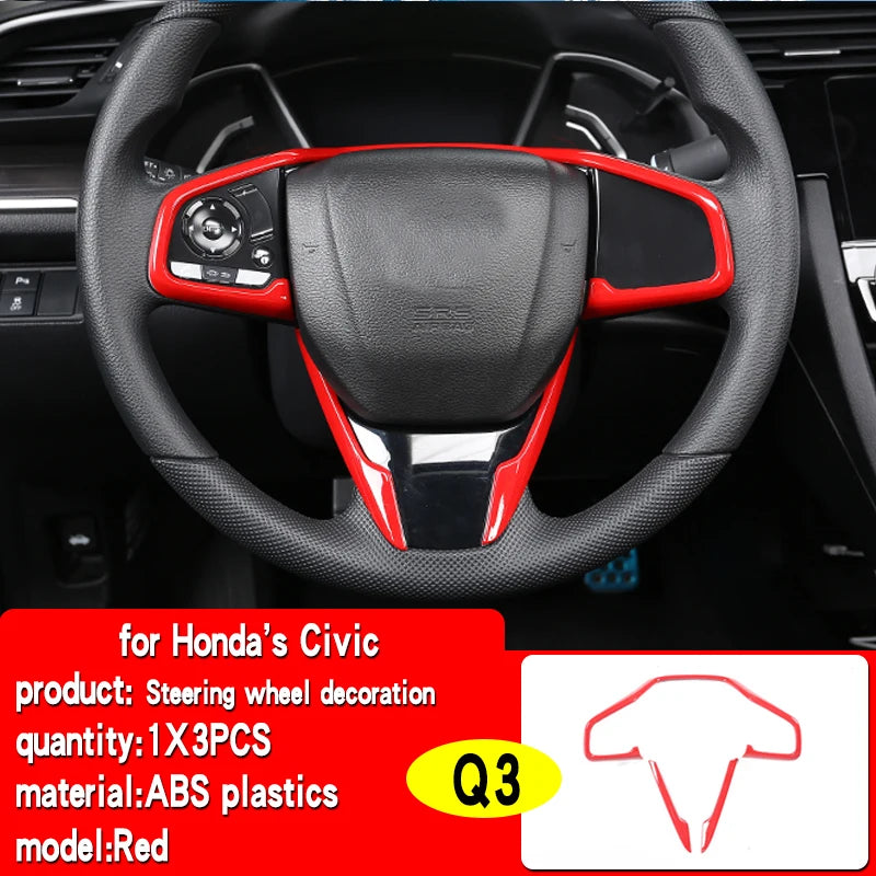 Suitable for 10th generation Honda Civic 2016-2021 car interior decoration center console air outlet gear decoration accessories