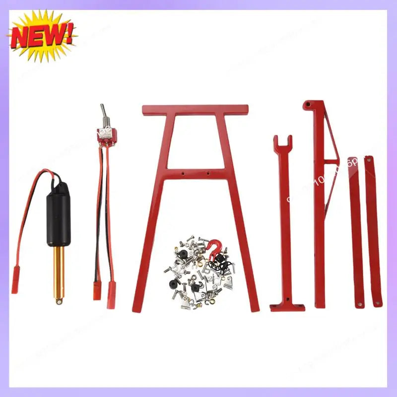 T24C Metal Electric Crane Engine Maintenance Bracket Engine Stand Jack For 1/10 RC Crawler Car Traxxas TRX4 Axial SCX10
